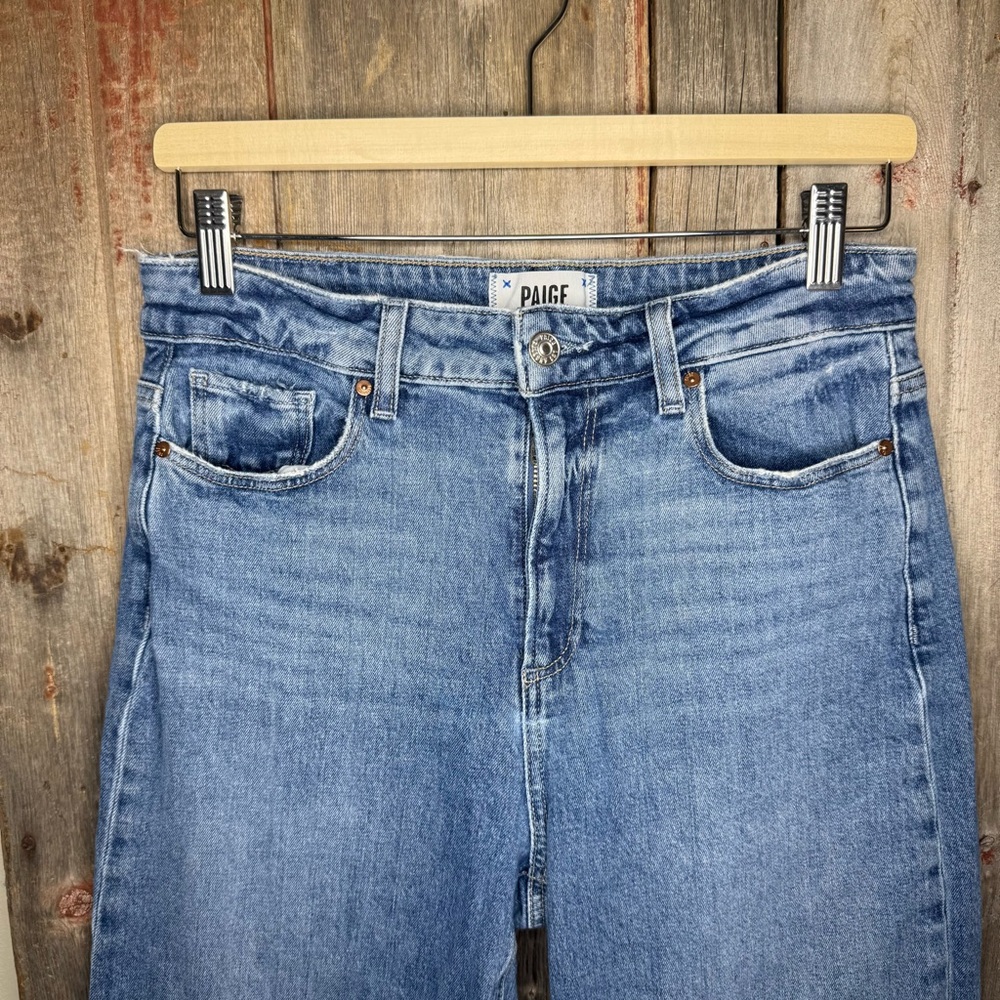 Paige Aneesa High Rise Wide Leg Cropped Jeans in Soulful size 29 - Picture 3 of 15